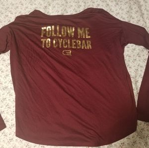 CycleBar longsleeve shirt, burgundy, medium